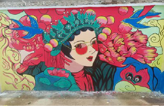 柞水墙体彩绘-网红墙