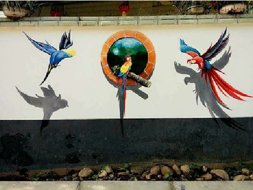 柞水视觉错位-3D墙绘设计