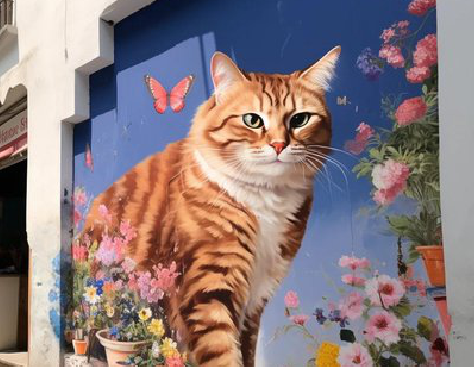 柞水自己绘制有个性的手绘墙