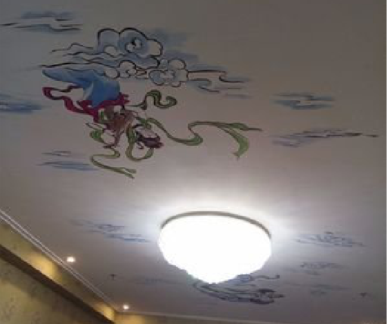 柞水如何快速绘制天花板上的手绘墙？